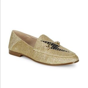 🆕 🎁 💝 Nine West Wild Girls Loafer Light Gold/Black